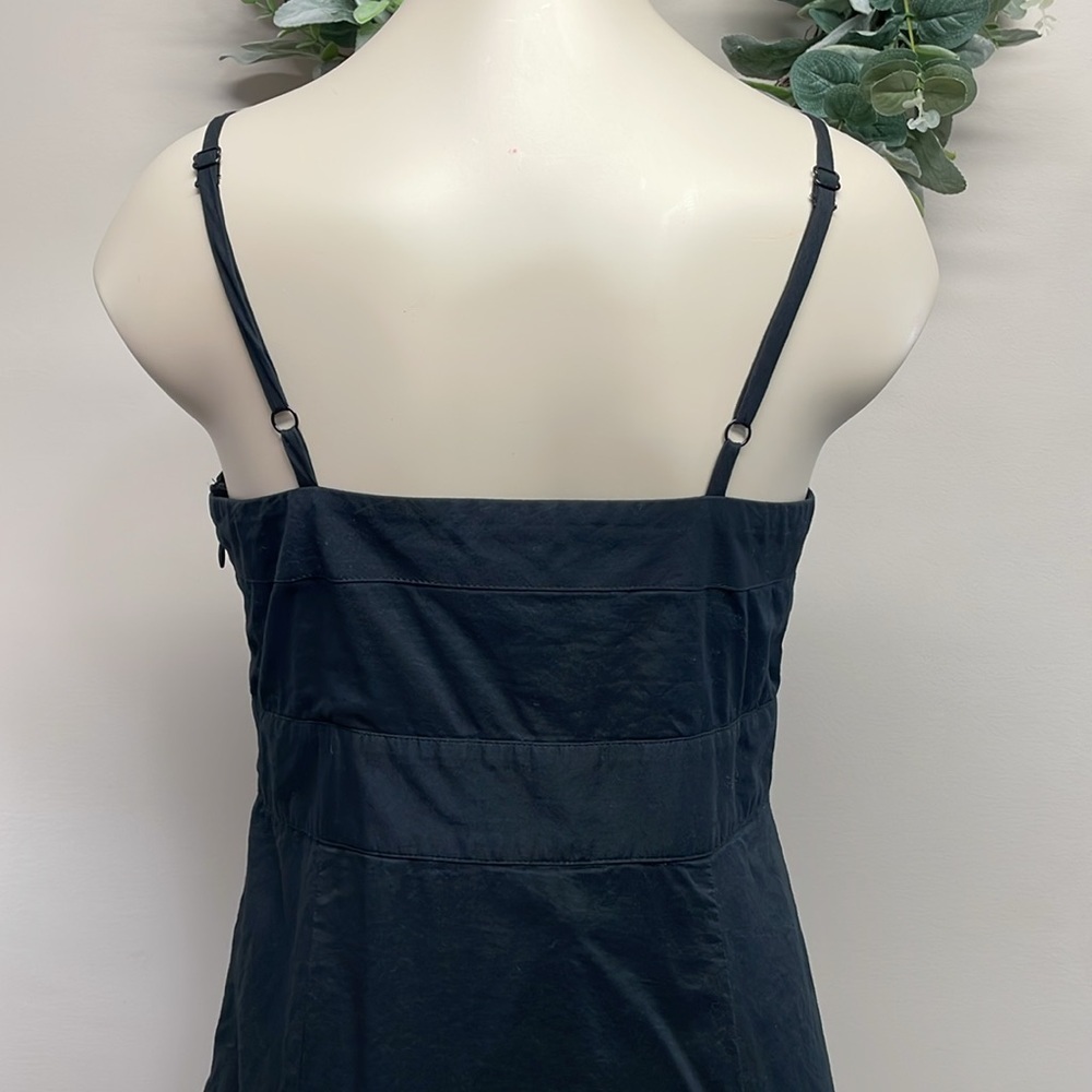 Gap Cotton Spaghetti Strap Fit and Flare Ruffled Hem Dress 8 - Picture 7 of 16